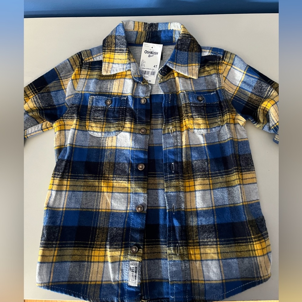 OshKosh boys flannel shirt. 4T